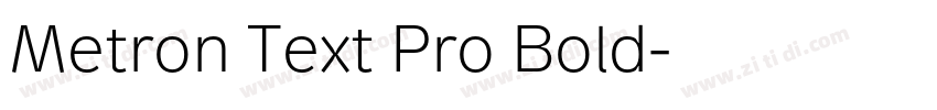 Metron Text Pro Bold字体转换